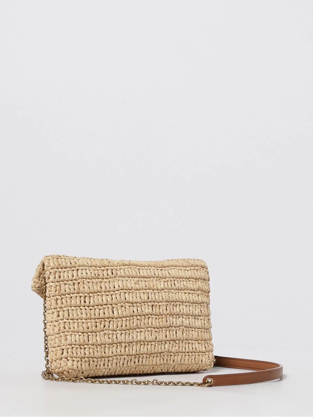 New Saint Laurent Cassandre Raffia Chain Pouch Bag - Picture 2 of 4